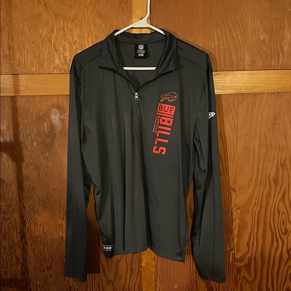 New Era Black and Red Quarter-Zip Jacket